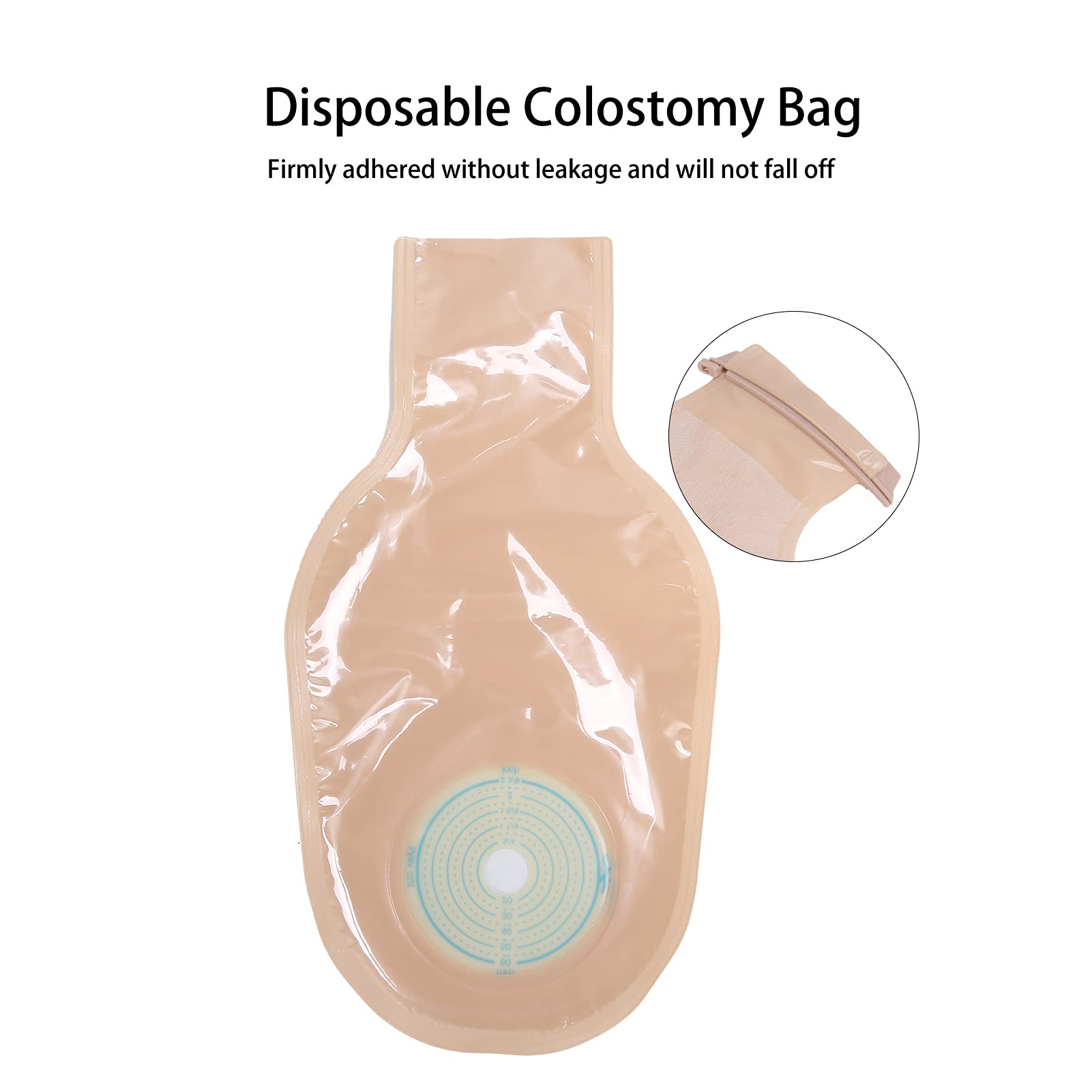 Fyearfly Sacca per colostomia, Sacchetti per Colostomia Stomia, 10 Pezzi Borsa per stomia Borse per colostomia monouso Monopezzo Forniture per stomia per stomia ileostomia