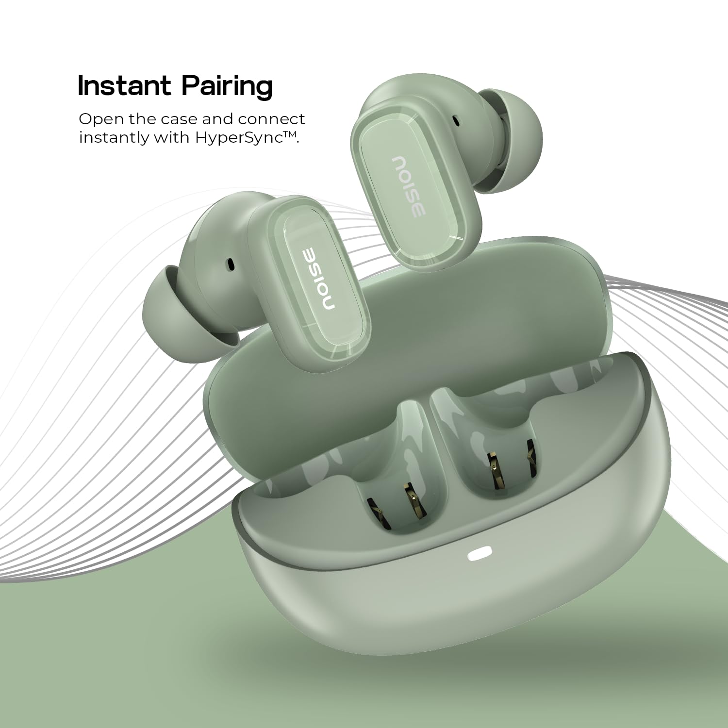 Noise Newly Launched Buds Connect 3 Truly Wireless Earbuds with 40H of Playtime, Quad Mic with ENC, Low Latency, 10mm Driver, BT V5.4(Sage Green) — Amazon image 9