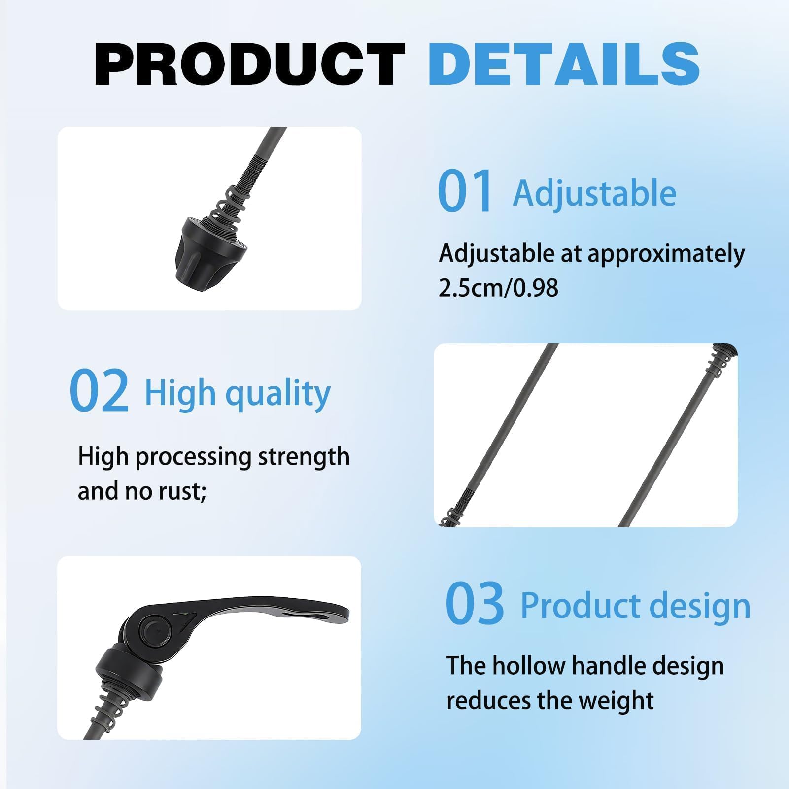 Tappo Perno Ruota Bici Sganci Rapidi Antifurto Lega Alluminio Compatibili MTB Bici Strada Trekking Sgancio Rapido Mozzo Ruota Anteriore