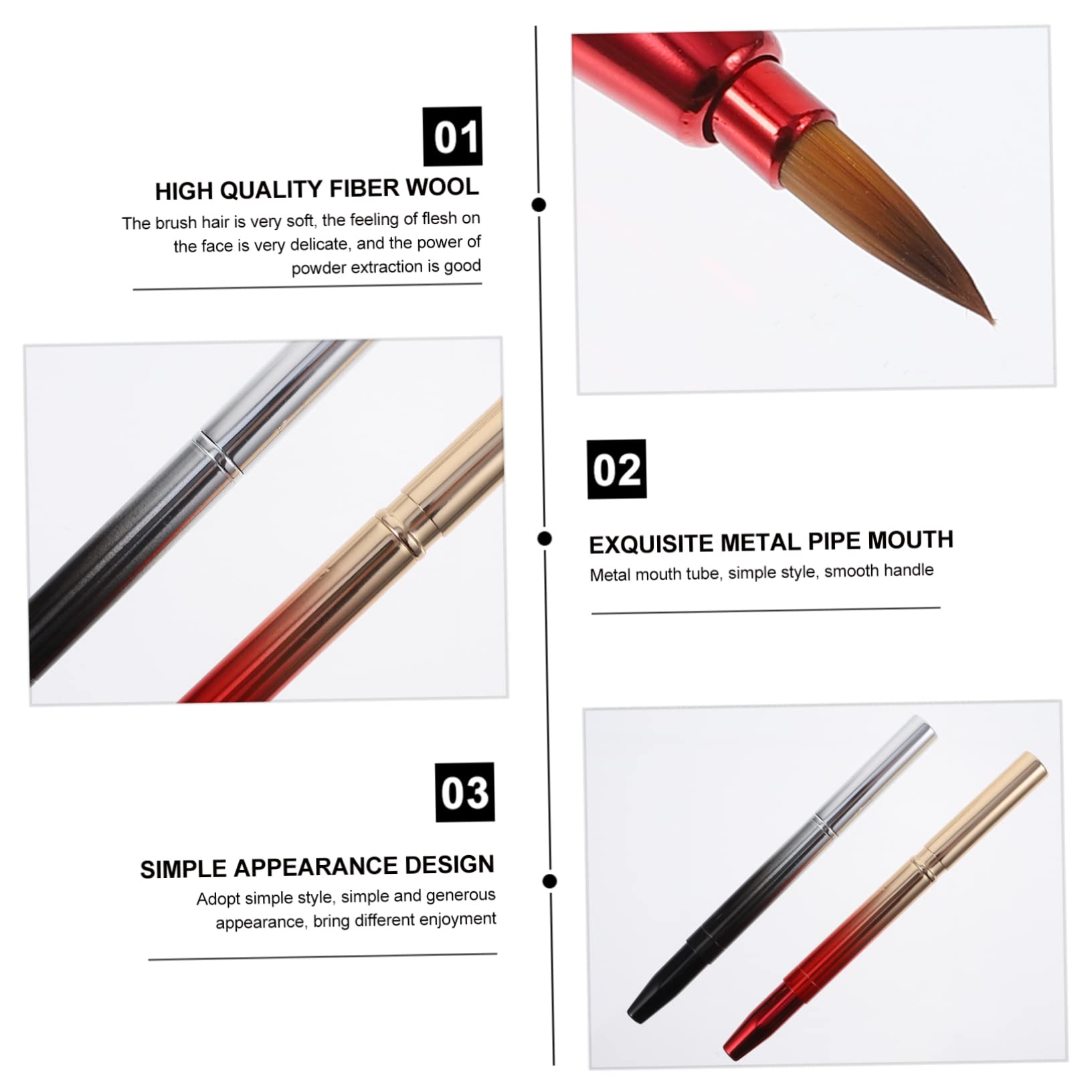 Ipetboom 2pcs Double Ended Lip Brush Retractable Makeup Applicator for Lip and Concealer Portable Dual Sides Design for Daily and Travel Use Easy to Clean Bristles Random Color