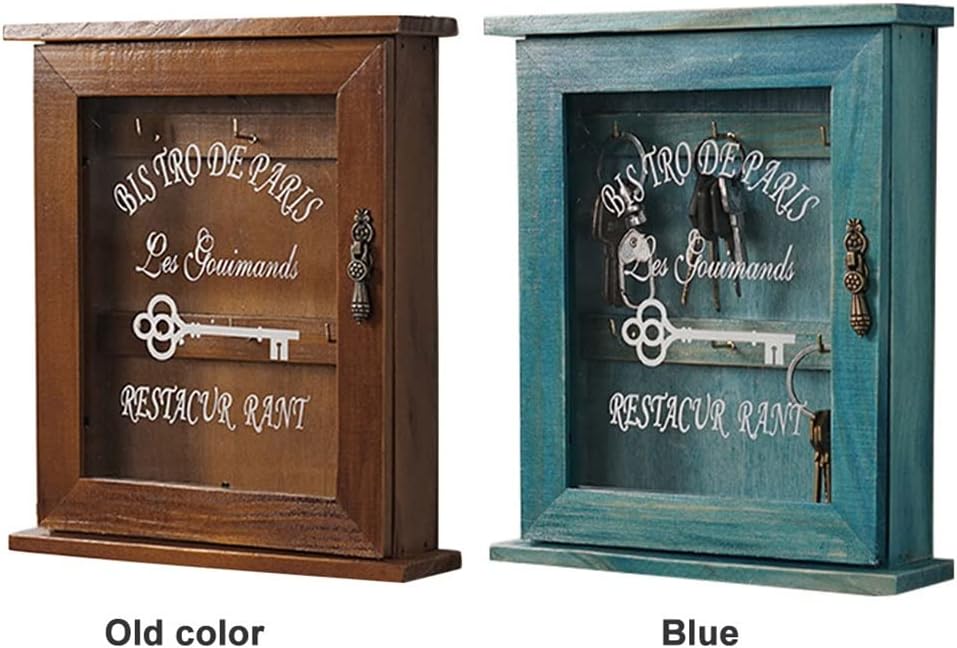 Key Holder Box Wall Mounted Retro Space Saving Accessories Entrae Mail Storage Home Decor (Color : White-Patch Five-Pointed star4, Size : 1) (Gray 1)