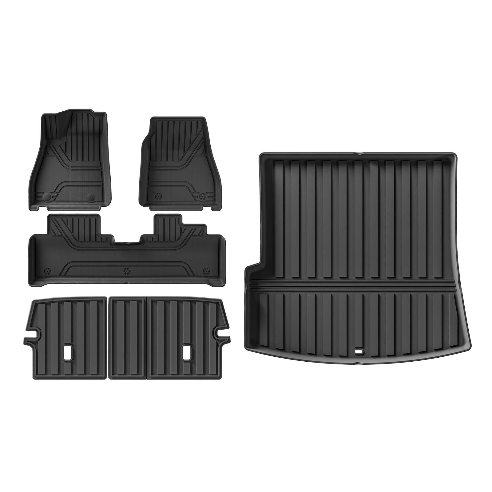maty samochodowe Do Xpeng Mona M03 wykładzina bagażnika podkładka | Do Xpeng Mona M03 2024 2025 z dywanikami samochodowymi z subwooferem(LHD 6PCS)