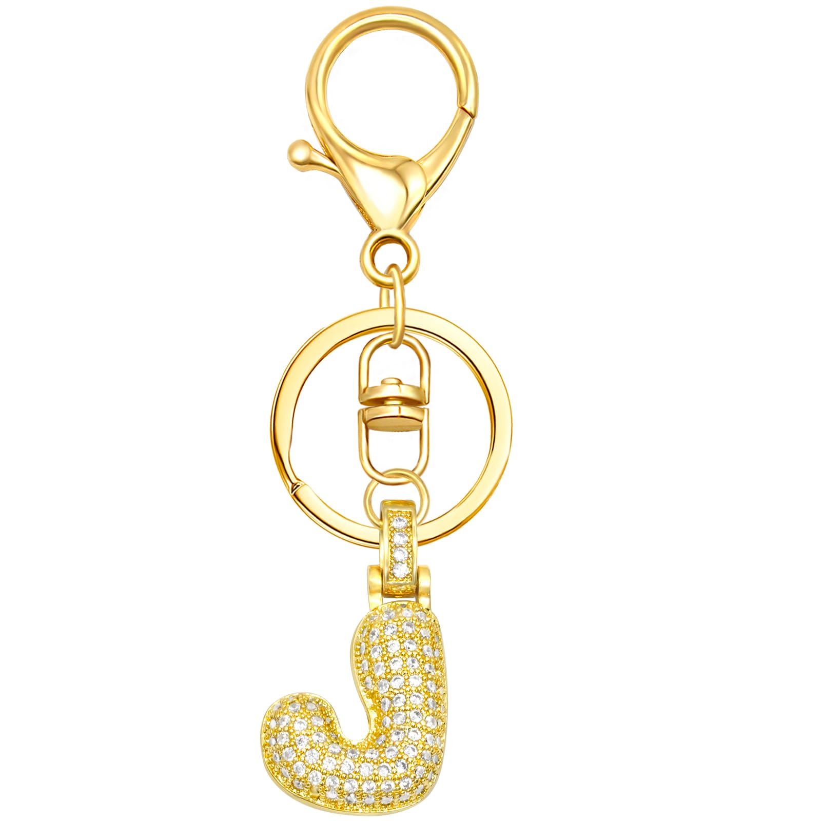 SKYFUN Initial Keychain for Women Men Small Alphabet A-Z Keychain Charms for Keys Purse Backpacks