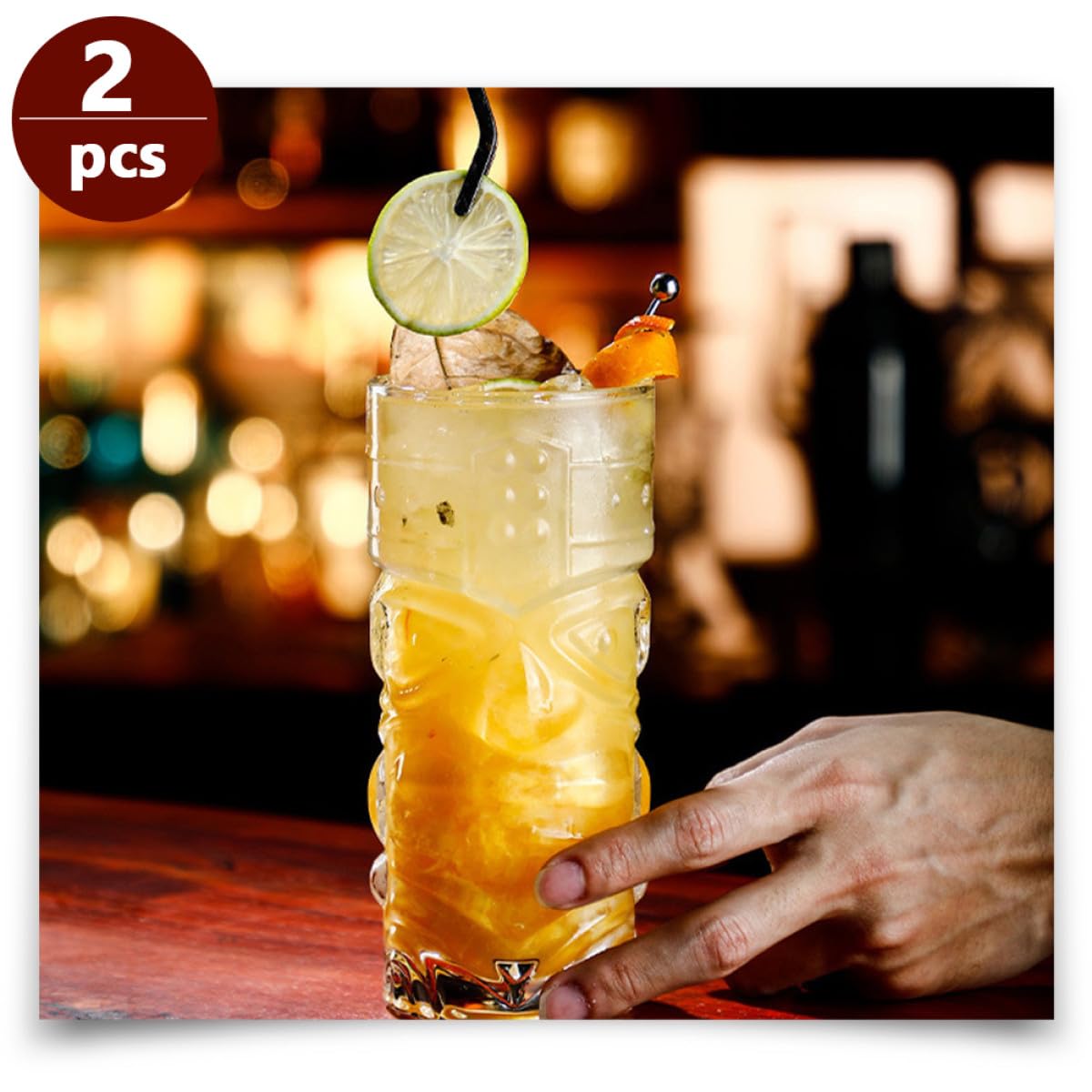 Zerodeko 2 Tazas de Vidrio Transparente Diseño de Rostro Creativo, Copas de Vino Modernas para Fiestas y Bar, Vaso para Beber Tótem de Personalidad, Aptas para Hogar y Reutilizable