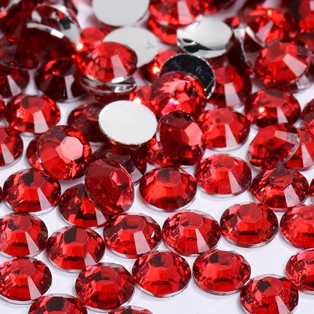 Amazon.co.jp: Yumekirara 3mm 1000粒 赤 銀底ストーン シルバー底