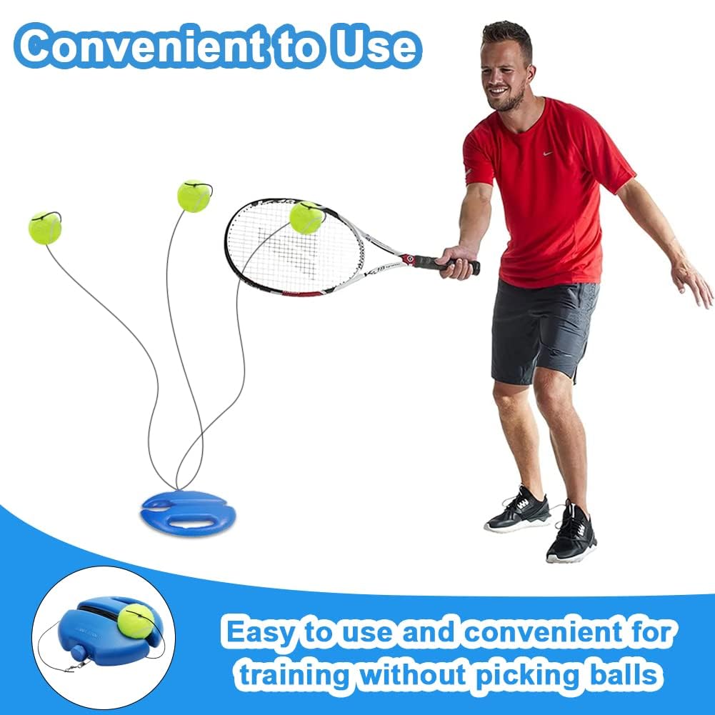 APOMOONS Pelota de tenis con cuerda para entrenamiento, 2 pelotas de rebote