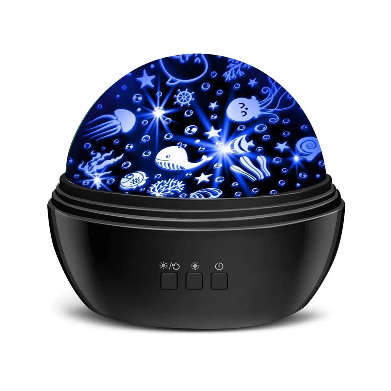 TRDEWR Kids Night Light 360° Rotating Starry Projector for Baby Ocean Wave for Bedroom Decoration Create an Atmosphere(Black)