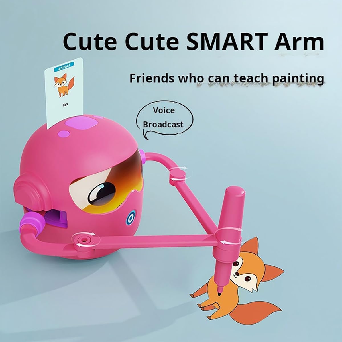 3歳までの子供向けのロボットおもちゃを描く| 100枚のカードとスマートボイスコントロールで学習| 1800mAhバッテリーを備えた