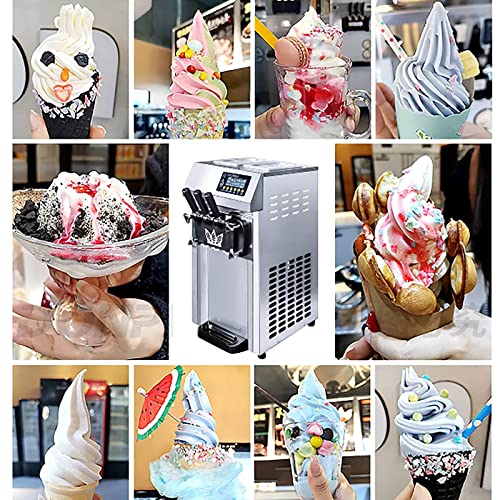 LANGTAOSHA Kommerzielle Desktop-Eismaschine mit Vorkühlung, Frischwecker, Eismaschine ohne Reinigung, 3… – Bild 8