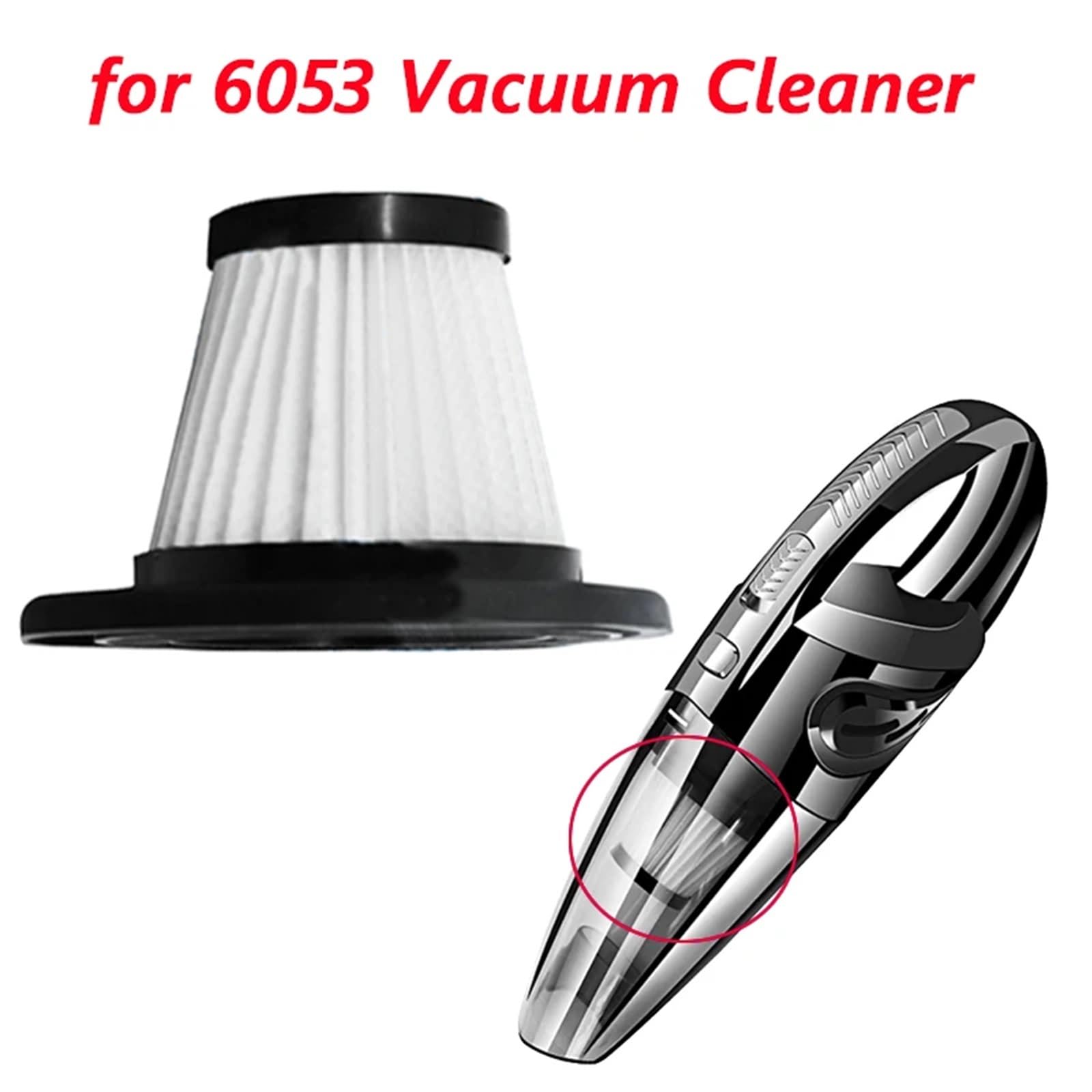 XEBRAD Accessoires d'aspirateur d'origine 3 pièces Filtre HEPA, for Remplacement 6650 6053 ST-8000, Filtre aspirateur à Main sans Fil Filtre d'aspirateur Lavable(for 6053