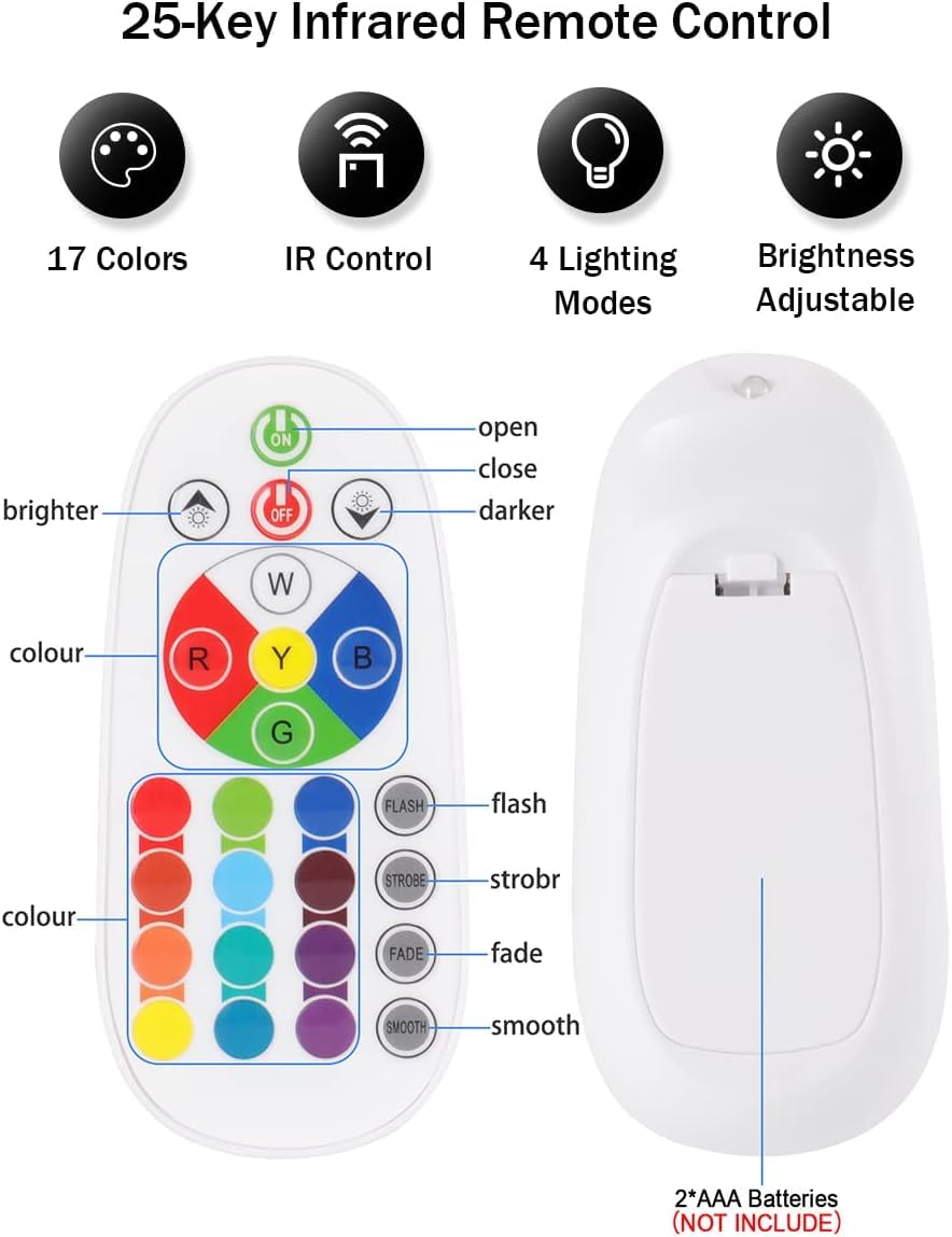 Lámpara de medusa, lámpara LED de mesa con control remoto, 17 colores cambiantes, luz nocturna de acuario regulable para decoración del hogar y regalos de cumpleaños de Navidad 9