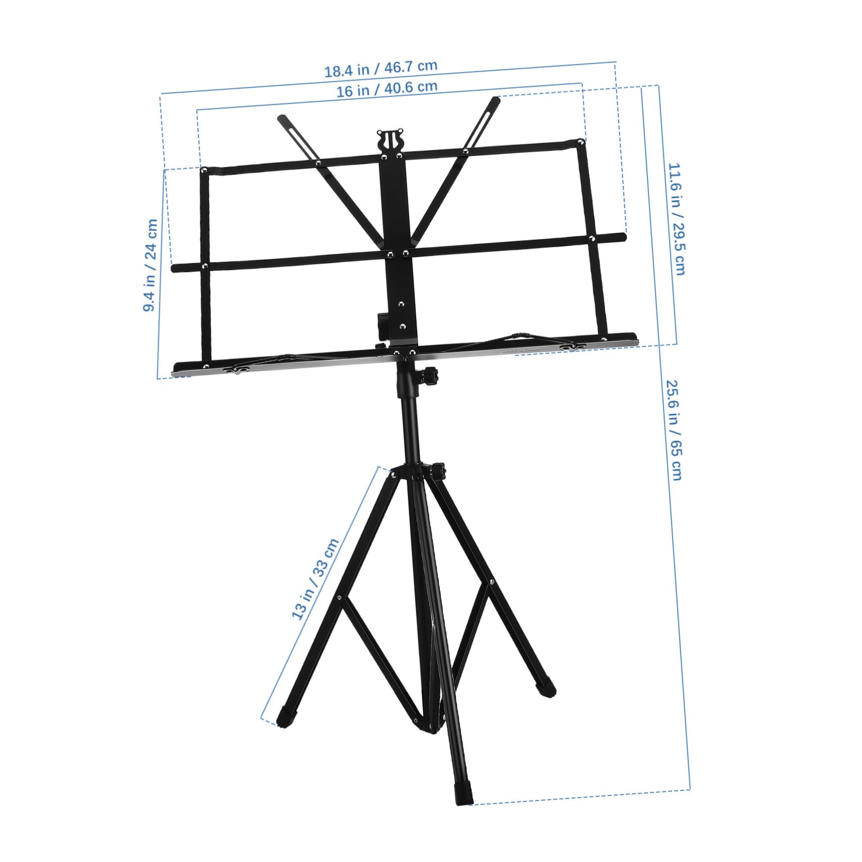 Spartiti Musicali Pieghevole Portatile in Ferro con Altezza e Angolo Regolabile Supporto Robusto per Pianoforte Chitarra e Tastiere Stand per Spartiti e Libri Musicali