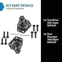 Vista 190 de TRQ, junta de rótula inferior delantera para el lado del conductor y del acompañante