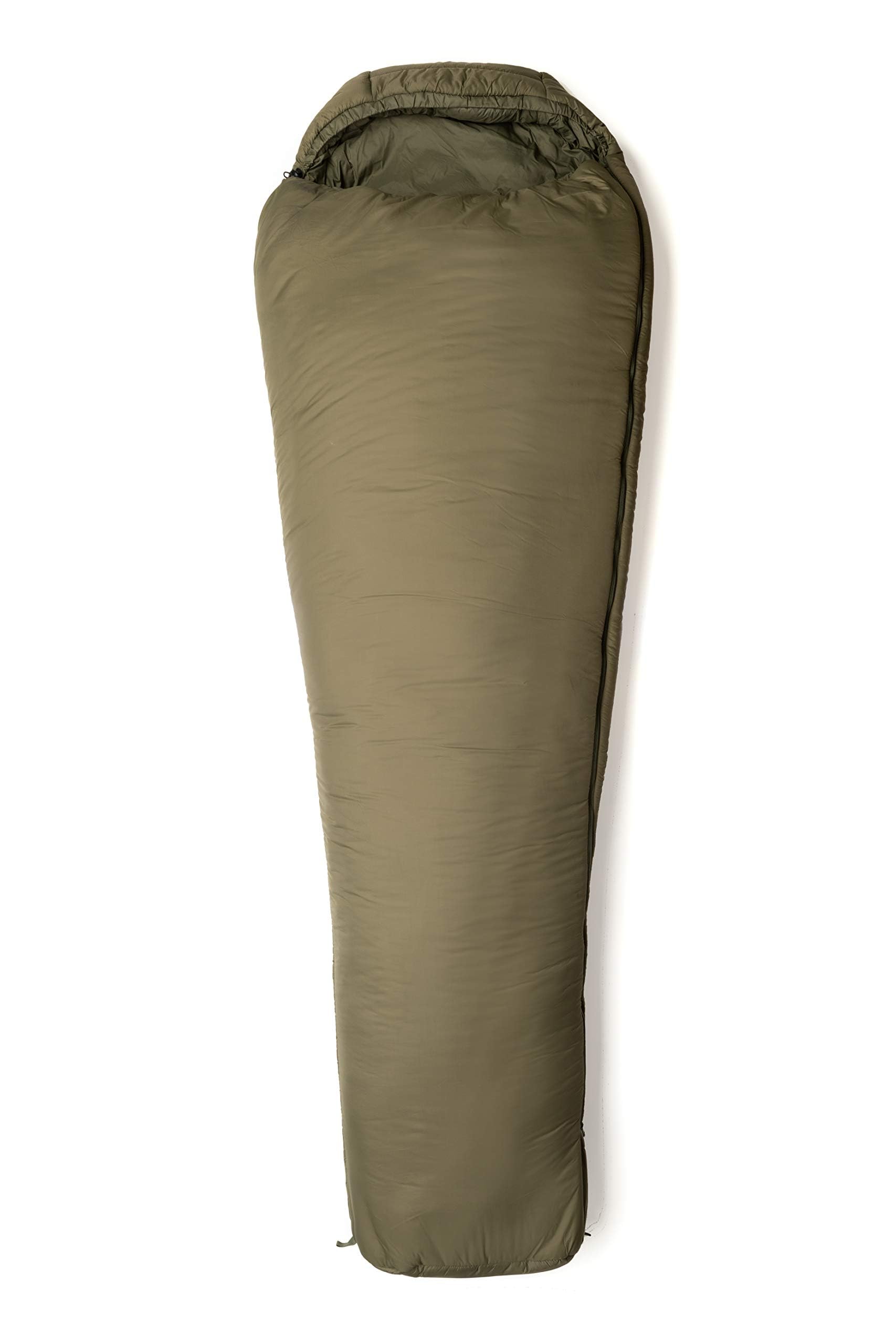 Snugpak Softie 15 WGTE Sleeping Bag with Softie Premier Insulation - Lightweight, Water-Repellent Sleep Bag with Adjustable Hood, Two-Way Zips for Trekking, Camping - UK-Made - Olive (RZ)