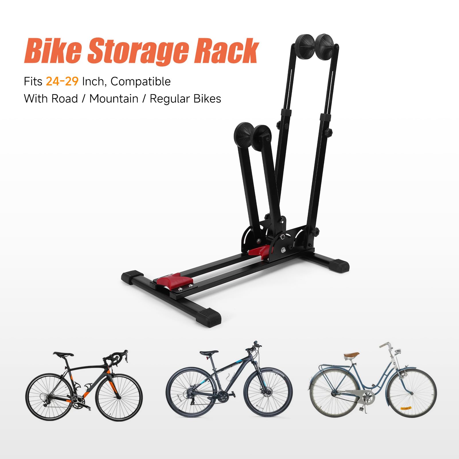 Supporto Verticale per Biciclette con Altezza Regolabile per