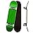 Yocaher Professional Complete 7.75 Skateboard w/7Ply Maple Deck, BlackWidow Premium Grip Tape, Aluminum Alloy Truck, ABEC-9 Bearing - Stain Green