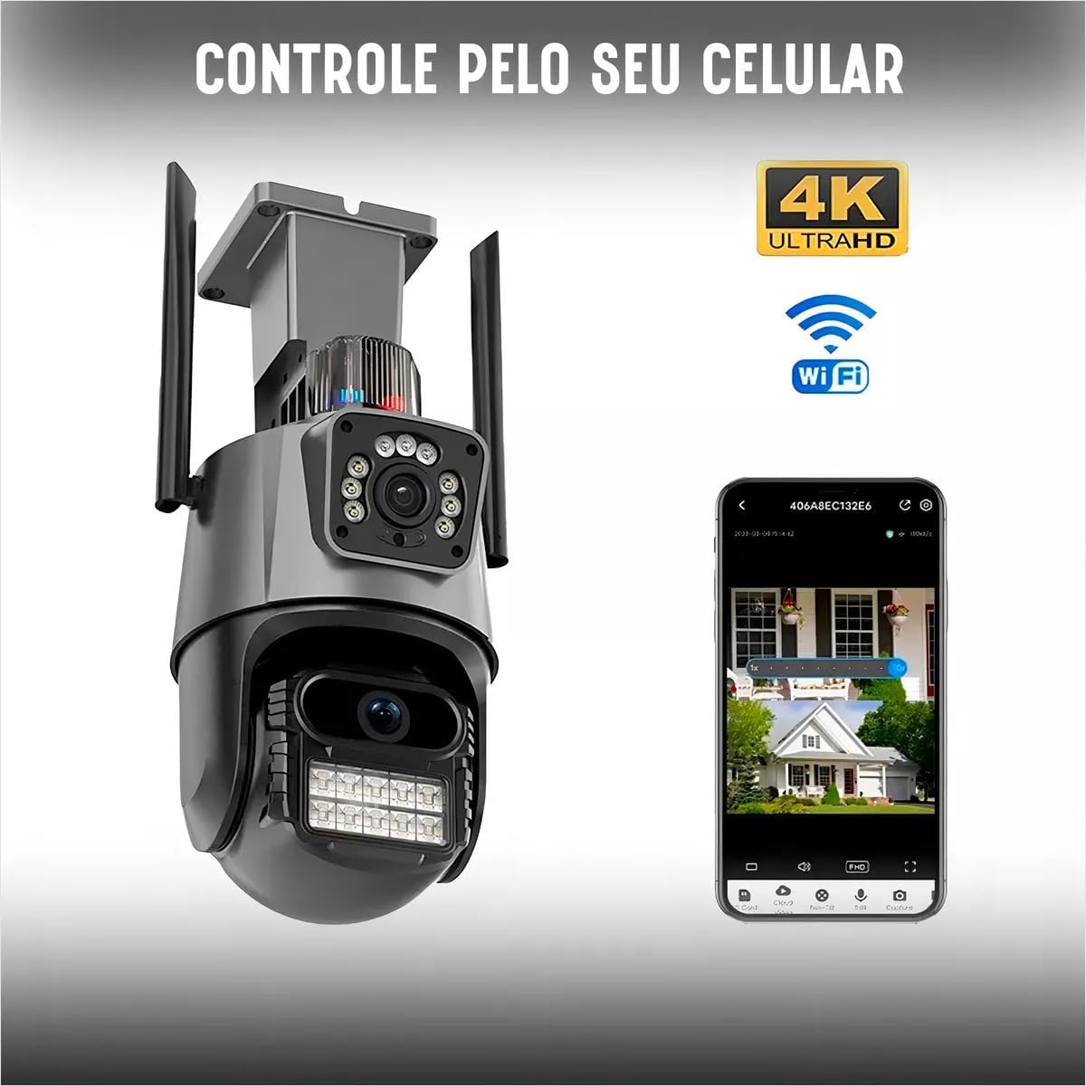 61k6TZ0w3CL._AC_SL1200_ Camera de Segurança 4K 2 em 1 Wifi Externa e Interna 360 Lampada e com Audio Dupla Lente Icsee | Vigilancia e Proteçao para seu Lar