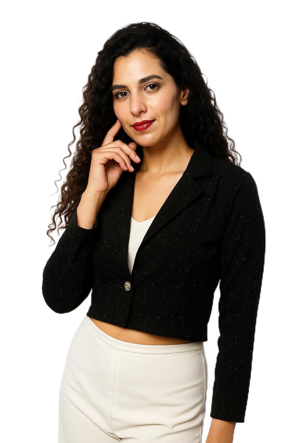iuga Women's Cropped Blazer Shrug-picture-31