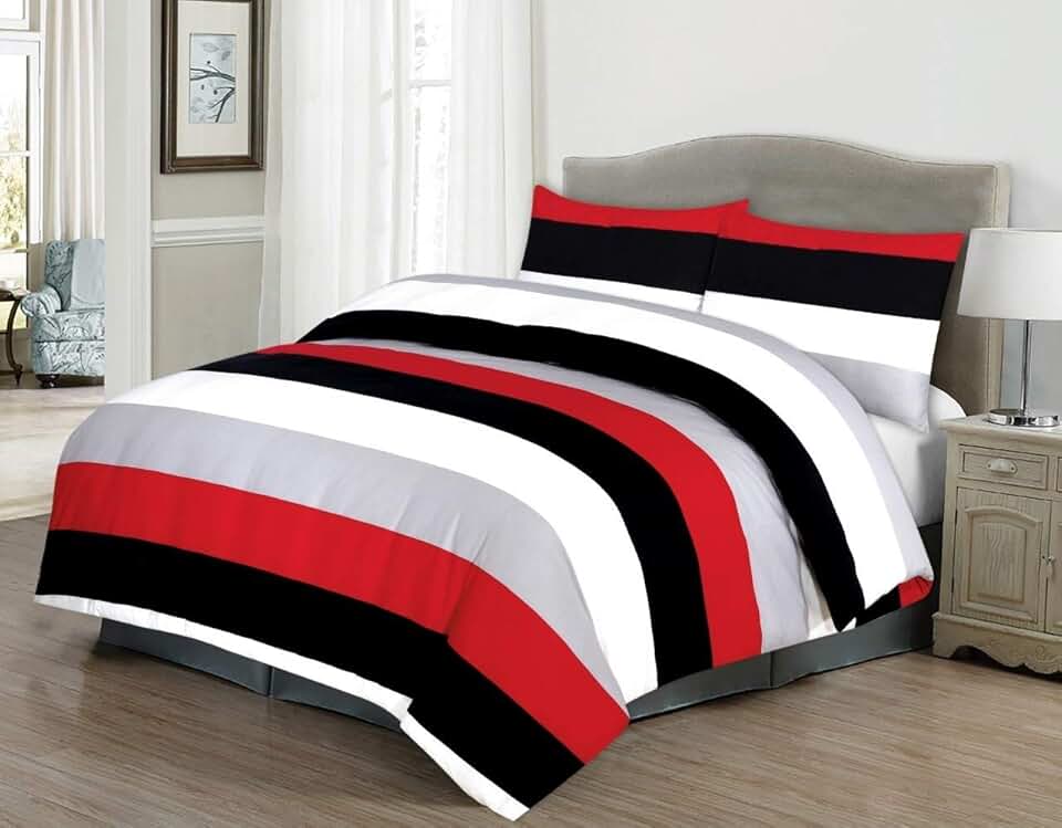 Amazon.co.uk Red and Grey Bedding