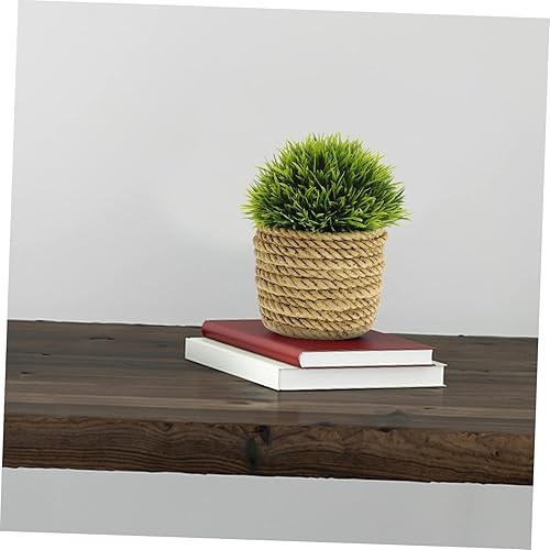 Miniatura 7 de Happyyami 2pcs Cement Flower Pot Small Indoor Plant Pots Plant Stands Indoor Planter for Indoor Plants Small Container Ceramic Plant Pots Indoor