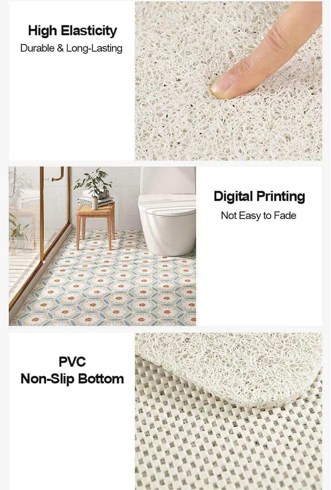 Douchemat, antislip, 60 x 60 cm, zacht, comfort, veiligheidsbadmat, antibacteriële