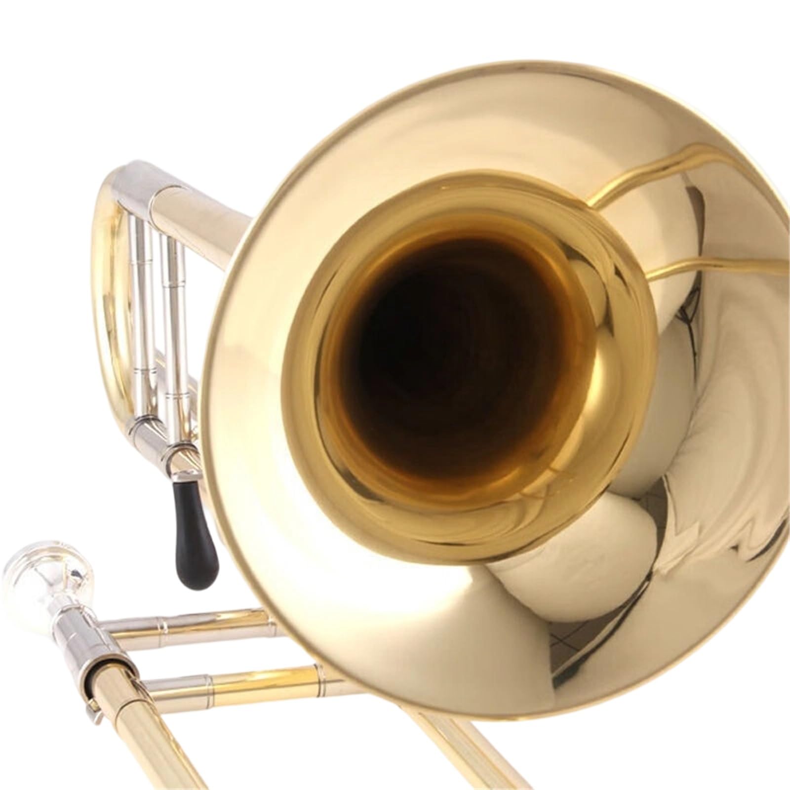 Trombón Con Pistones Si Bemol Instrumento De Rendimiento Profesional Acabado Dorado