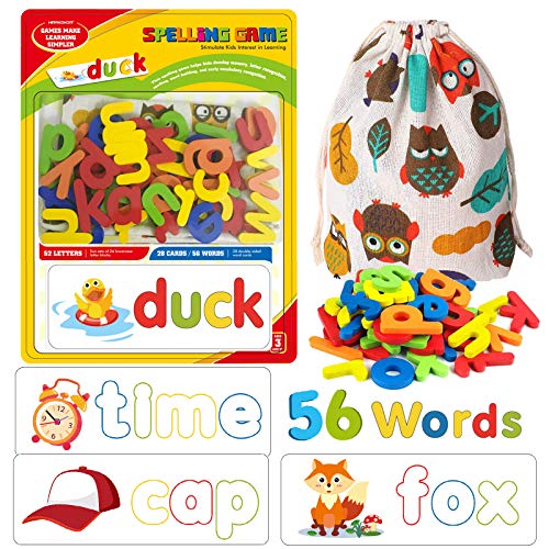 See & Spell Matching Letter Game for Kids, Educational Toys for 3 4 5 6 Years Old Boys and Girls, Preschool Learning Toys, Sight Word Flash Cards for Kindergarten, Learning Activities for Toddlers