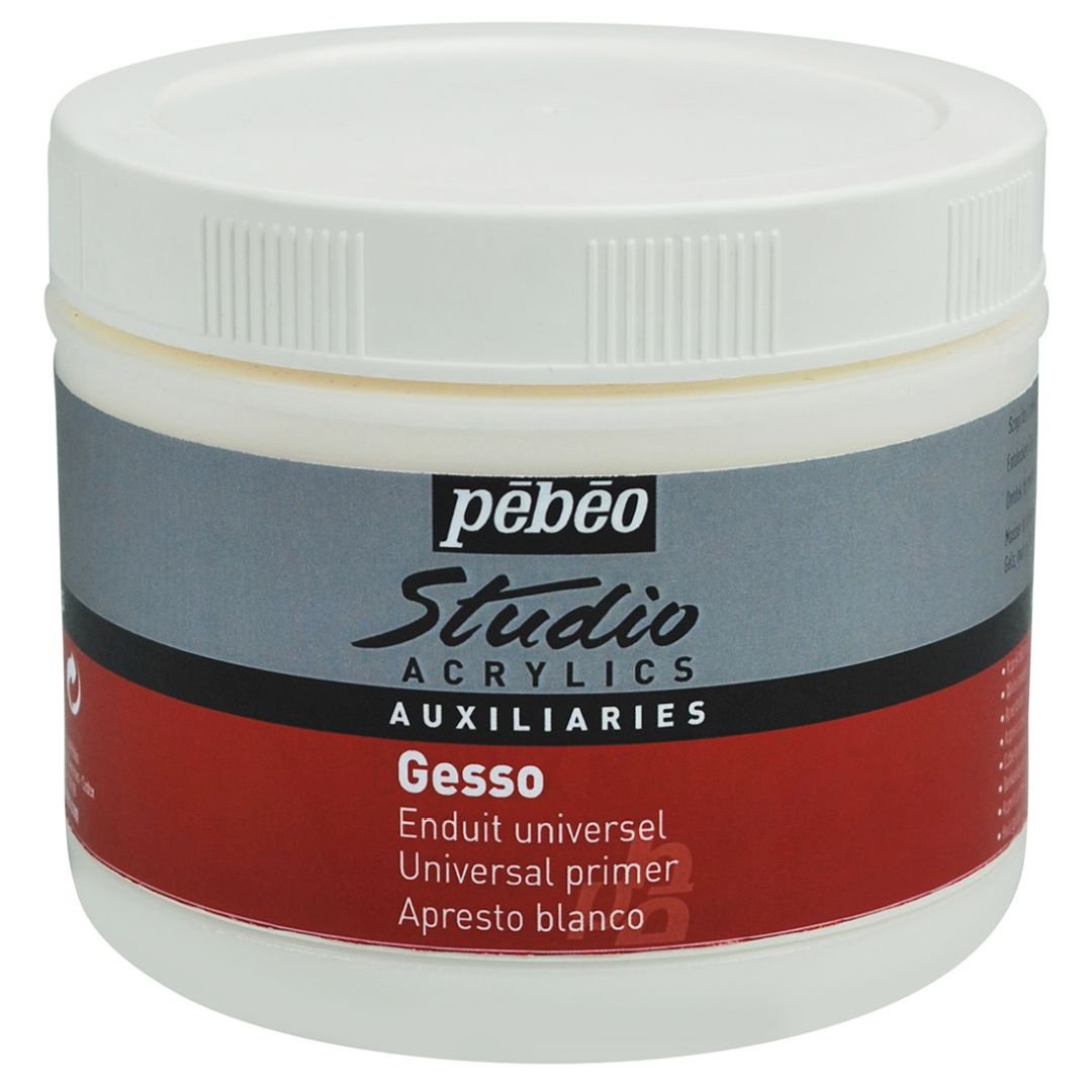 Pebeo White 500 Ml Studio Acrylics Auxiliaries Studio Gesso, 500Ml