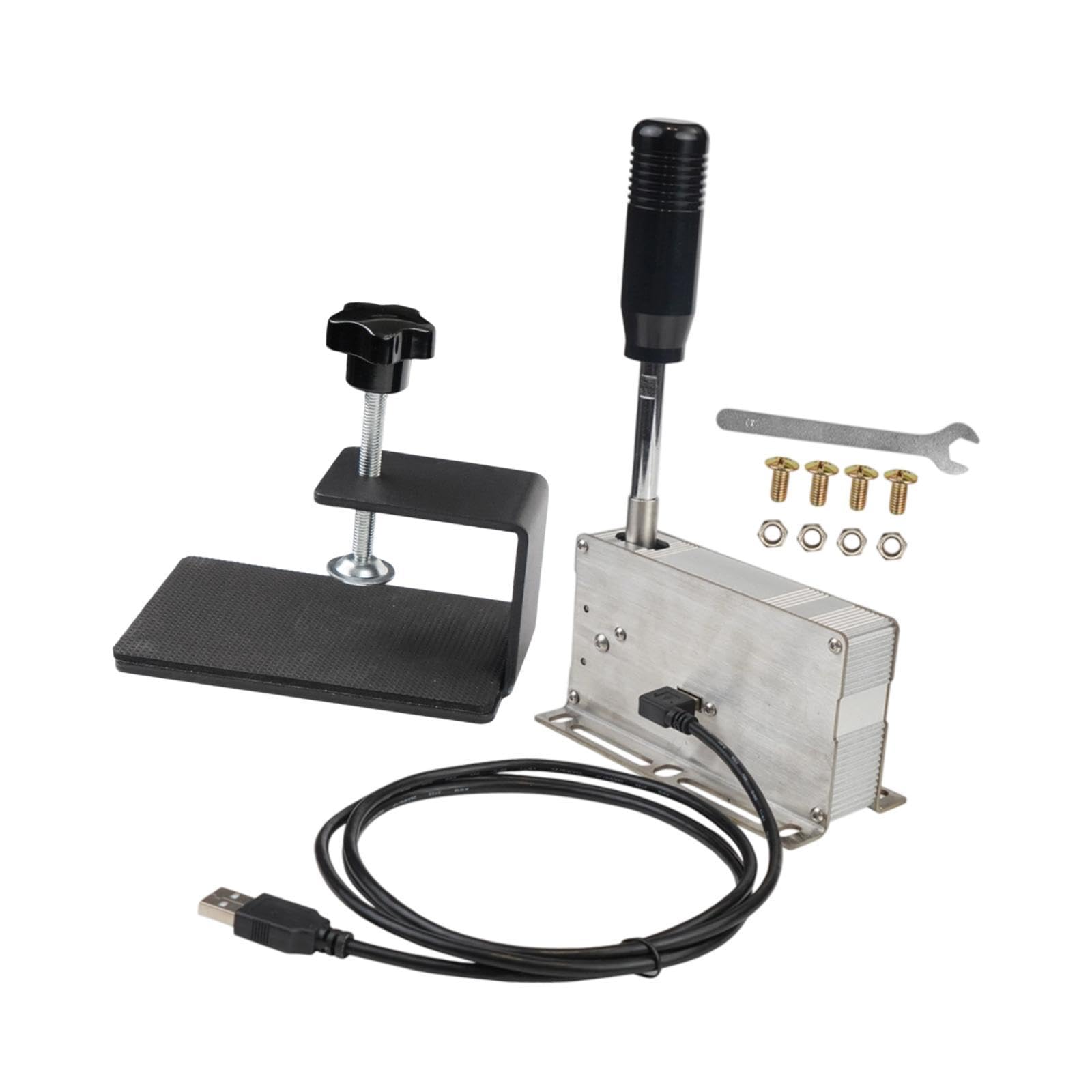 USB Sequenzialschalthebel, Simulationsschalthebel, Spielzubehör, PC Metalllenkrad, Einfache Installation, Professionelle Und Komfortable Gangschaltung, Schwarz