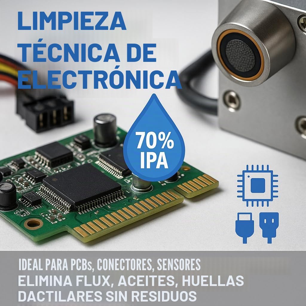 GiDeli Isopropanol 70% 10 litros limpiador de alcohol isopropílico alto porcentaje IPA alcohol limpiador para la limpieza de componentes electrónicos, lentes y pantallas