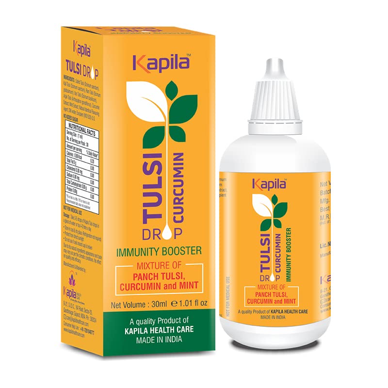 100% Ayurvedic Tulsi Drops For Immunity Booster|Powerful Cough&Cold Relief Drops|Sore Throat|Natural|Organic|30Ml