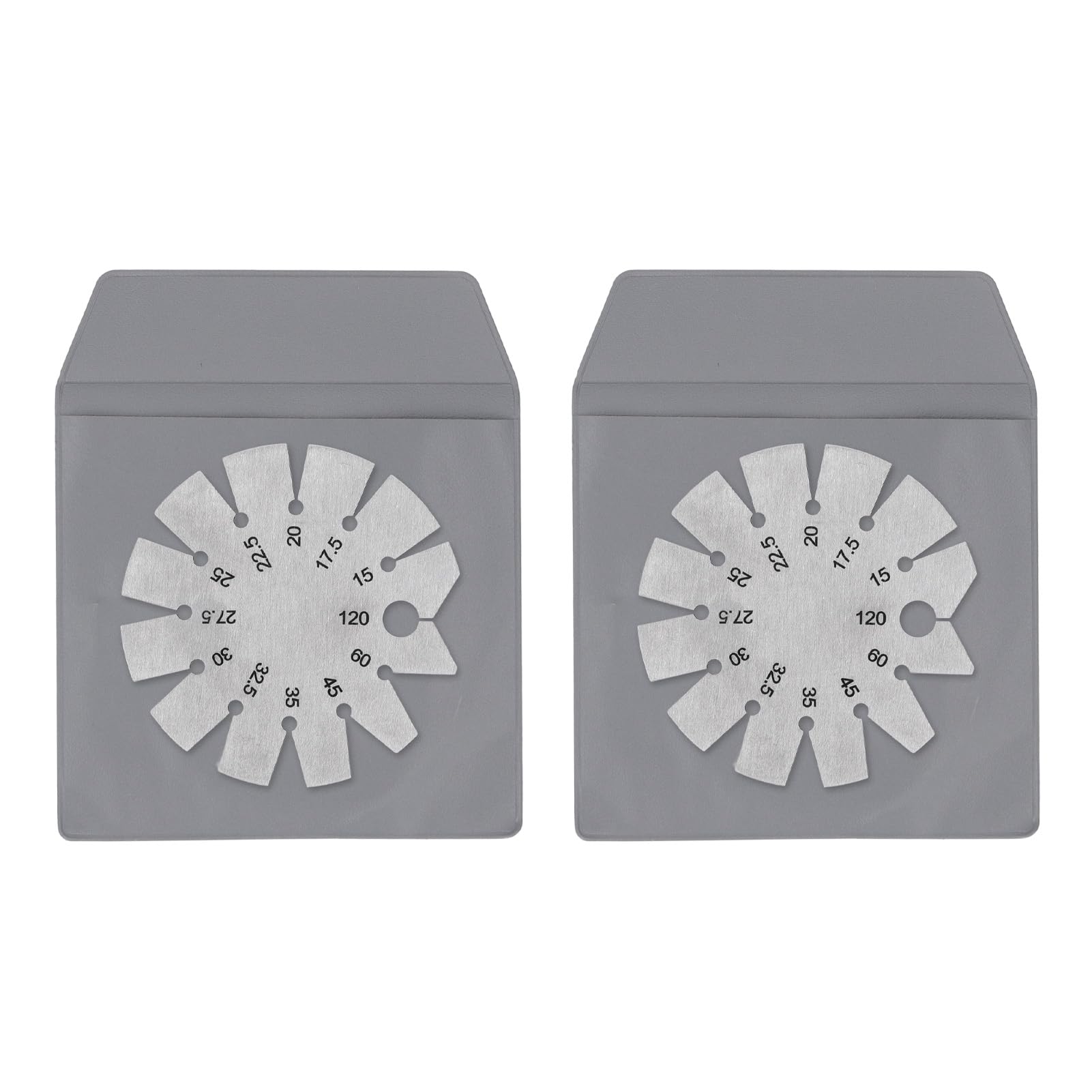 Natudeco 2Pcs Bevel Gauge Sliding Bevel Gauge Stainless Steel Compact Multipurpose Axe Angle Gauge Portable Bevel Gauge for Edge Checking Measuring