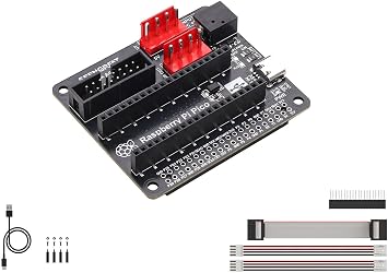 RGB Matrix Adapter Board for Raspberry Pi & Pico HUB75 LED Panel Connector, Dual Power Input, Easy Setup for LED Displays