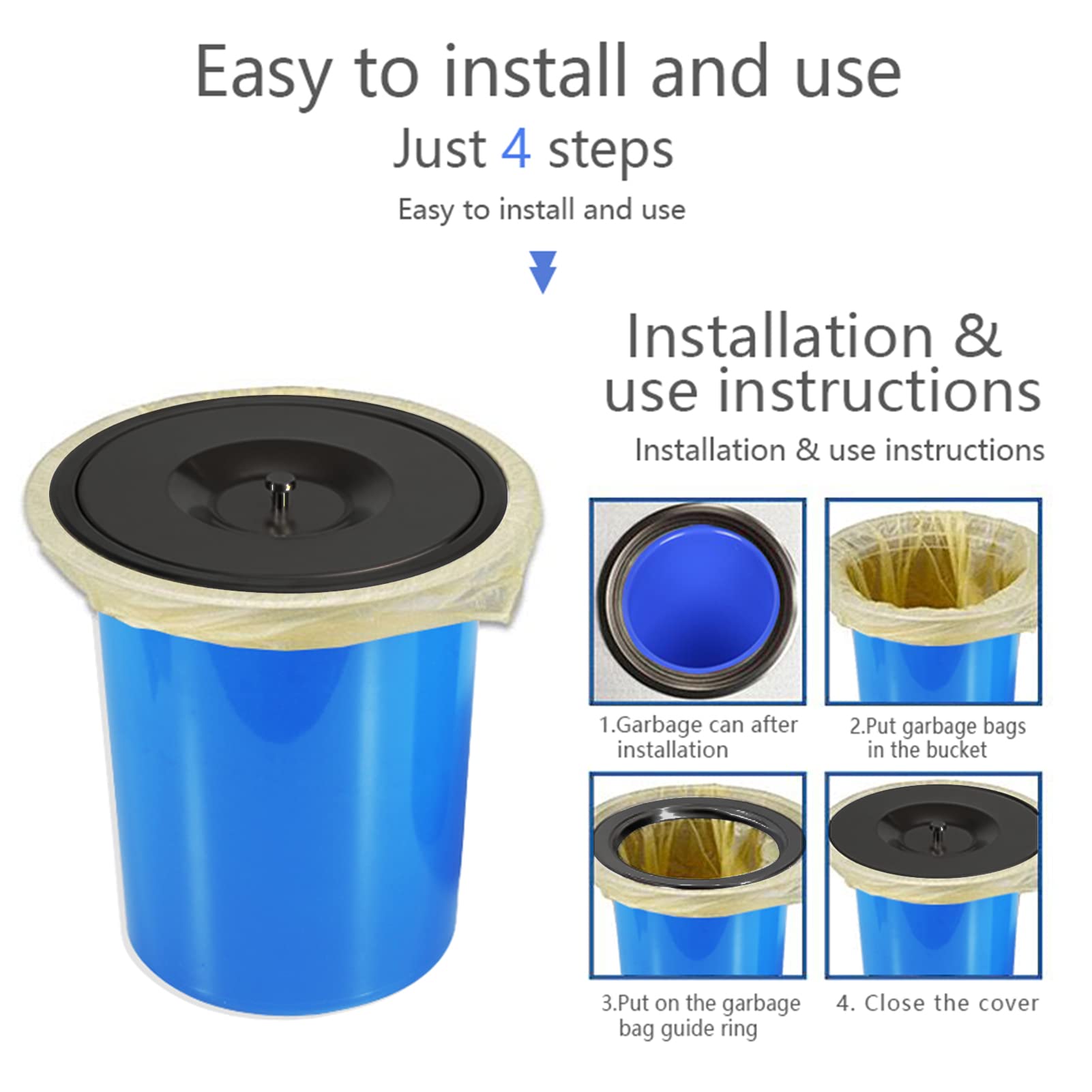 Poubelle Intégrée De Cuisine Acier Inoxydable 8 L - Composteurs Et