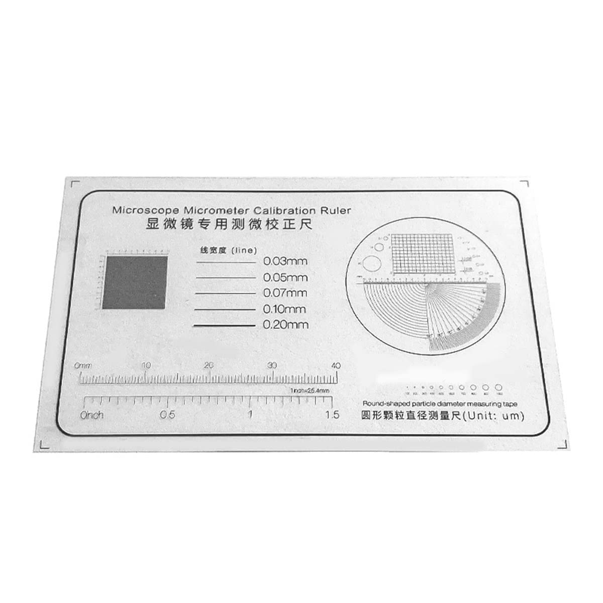 Cardiology Microscope Micrometers New 0.1mm Microscope Stage Micrometer ...