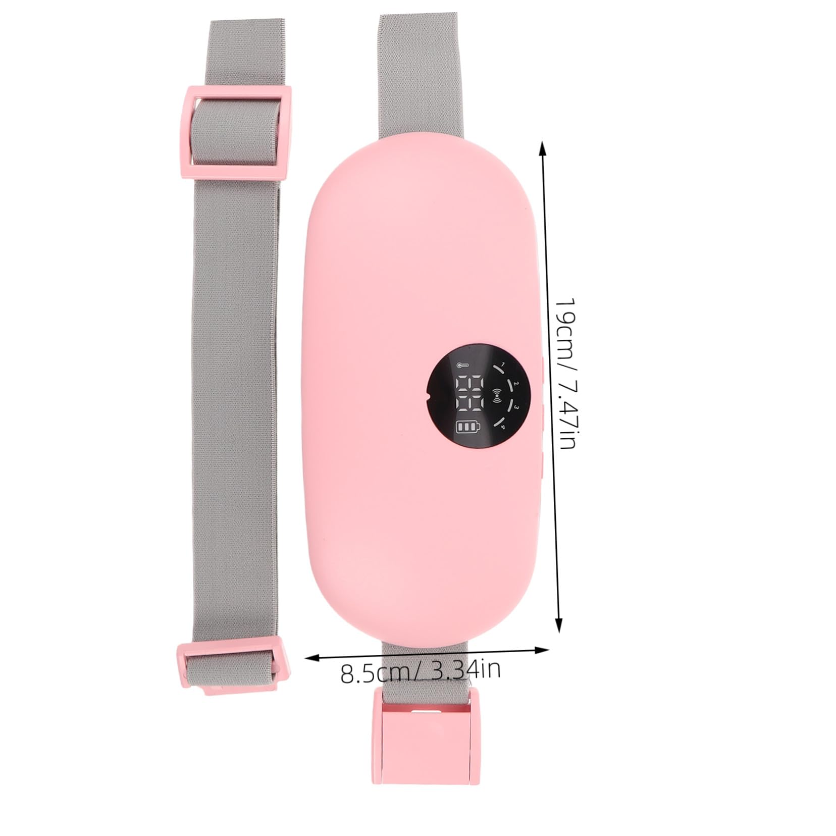 BESTYASH Cinturón Calentador de Cintura Menstrual Portátil 1 Unidad con Masajeador Lumbar y Ajuste de Calor Rápido para Alivio Abdominal en Periodos Femeninos Rosa