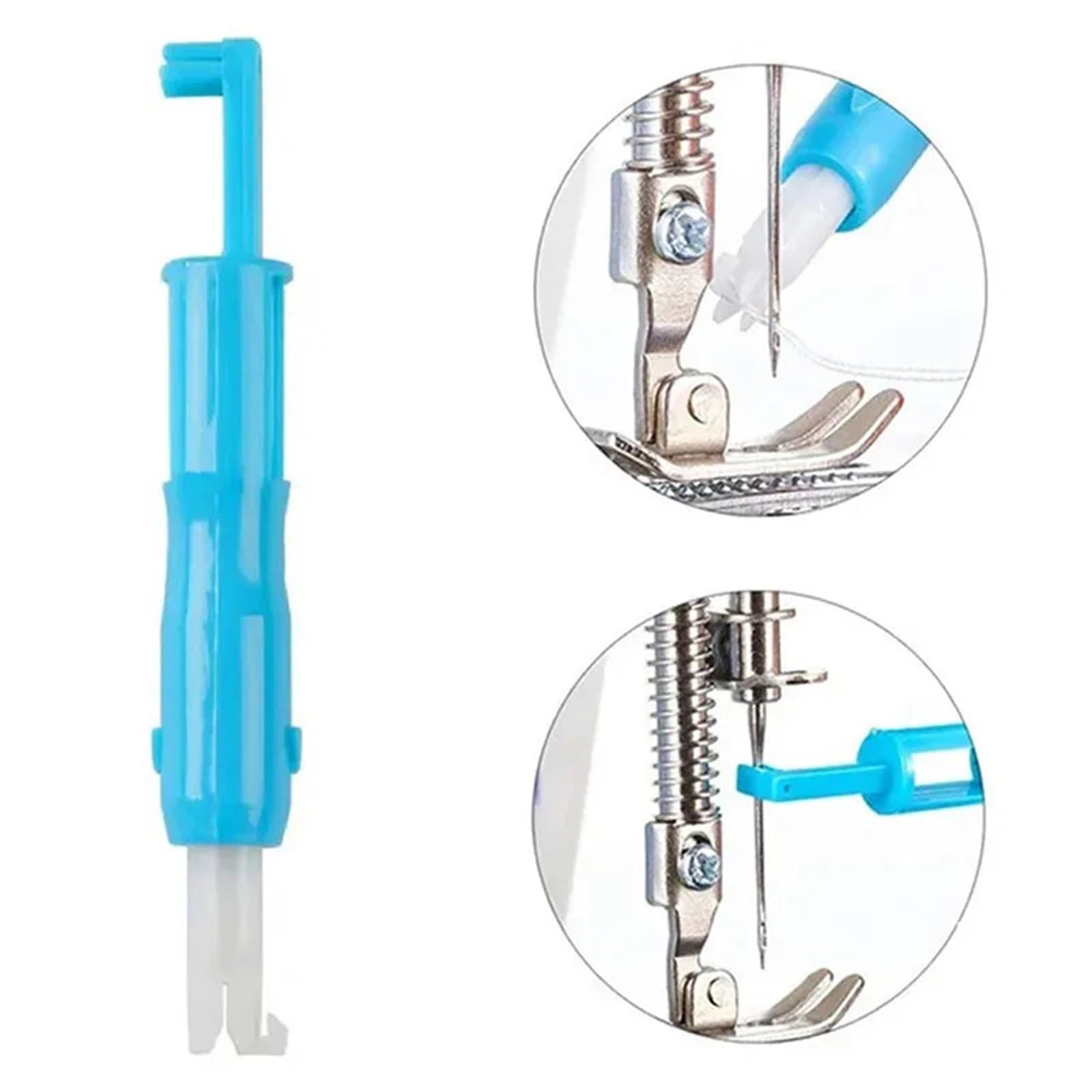 Nawlekacze do igieł krawieckich, Automatic Sewing Machine Needle Threaders 10pcs Blue White(Blue)