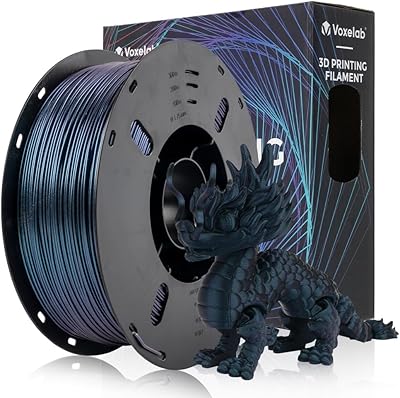 19 – VOXELAB 3D Printer Filament, 1.75mm PETG Burnt Titanium Filament, Dimensional Accuracy +/- 0.02 mm, 3D Printing Material 1kg/ Spool, Fit Mos…