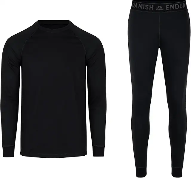 Recycled Baselayer Set with Collar: Men's & Women's Long Johns & Sweater