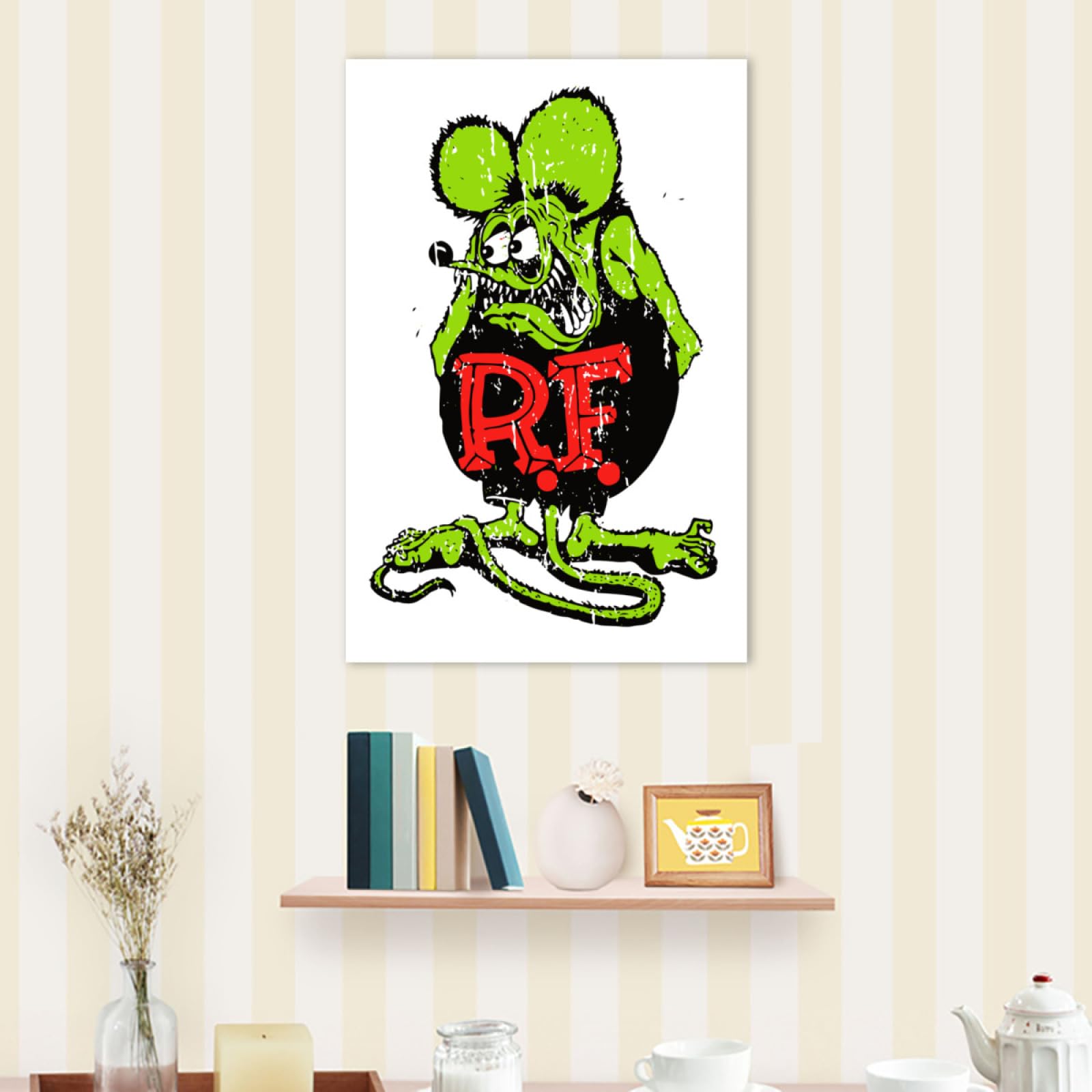 Amazon｜ウォールステッカー ラット フィンク Rat Fink シール式