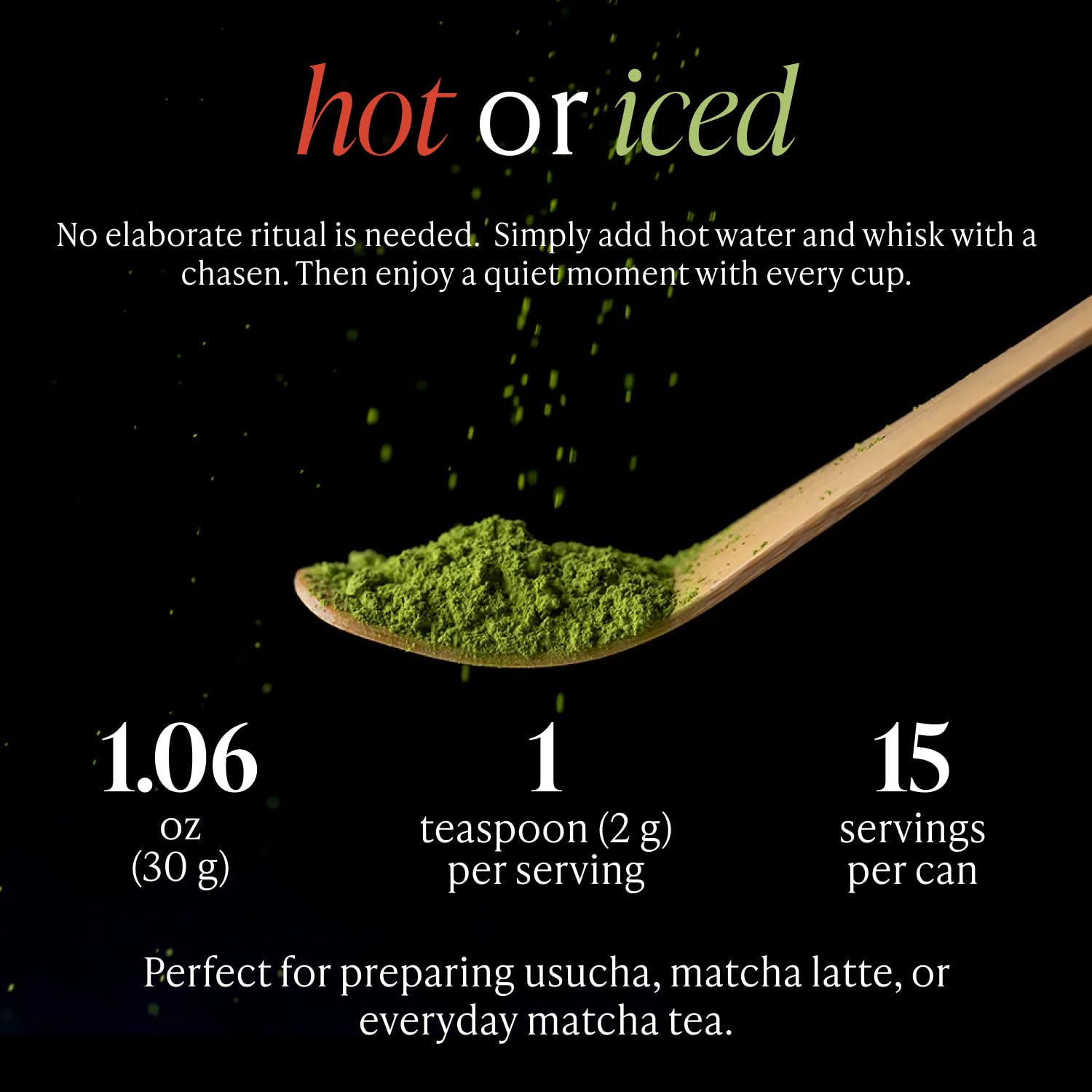 MATSUNOU Matcha Shion no Midori, Premium Japanisches Grünteepulver aus Uji Kyoto, Steinvermahlen, Zeremonieller Matcha, 30 g Dose