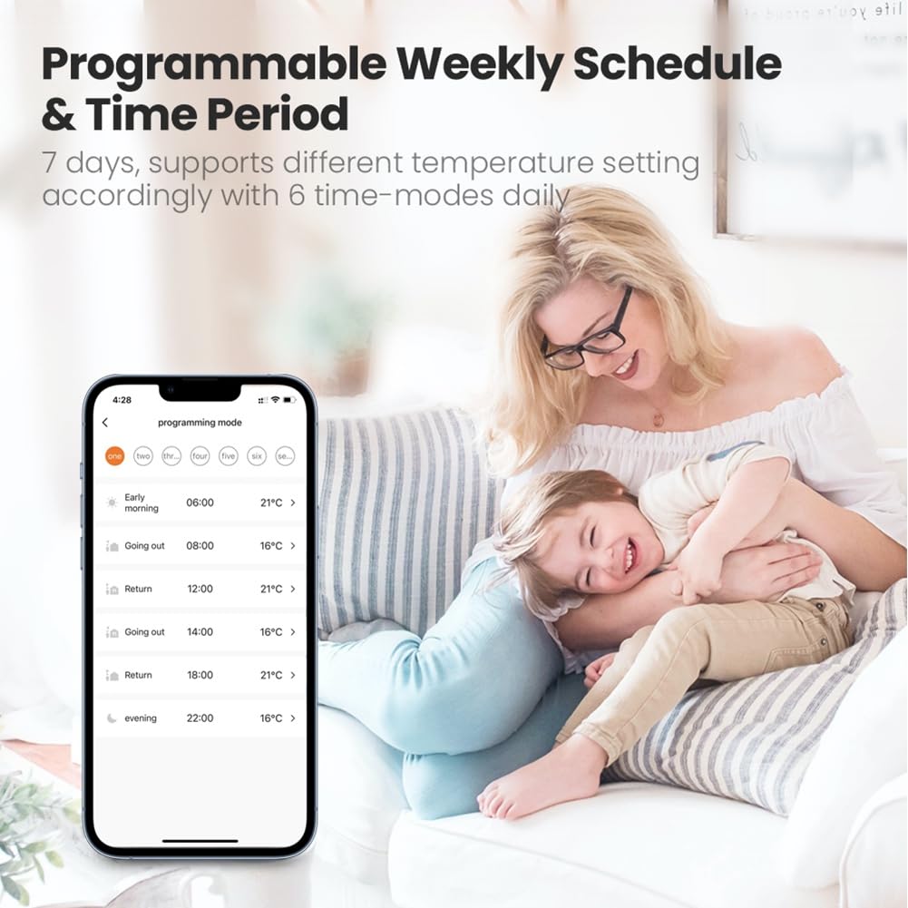 VENEKA Attuatore Termostato per Radiatore Tuya ZigBee, Regolatore di Temperatura Valvola Termostatica Smart TRV per Alexa Home