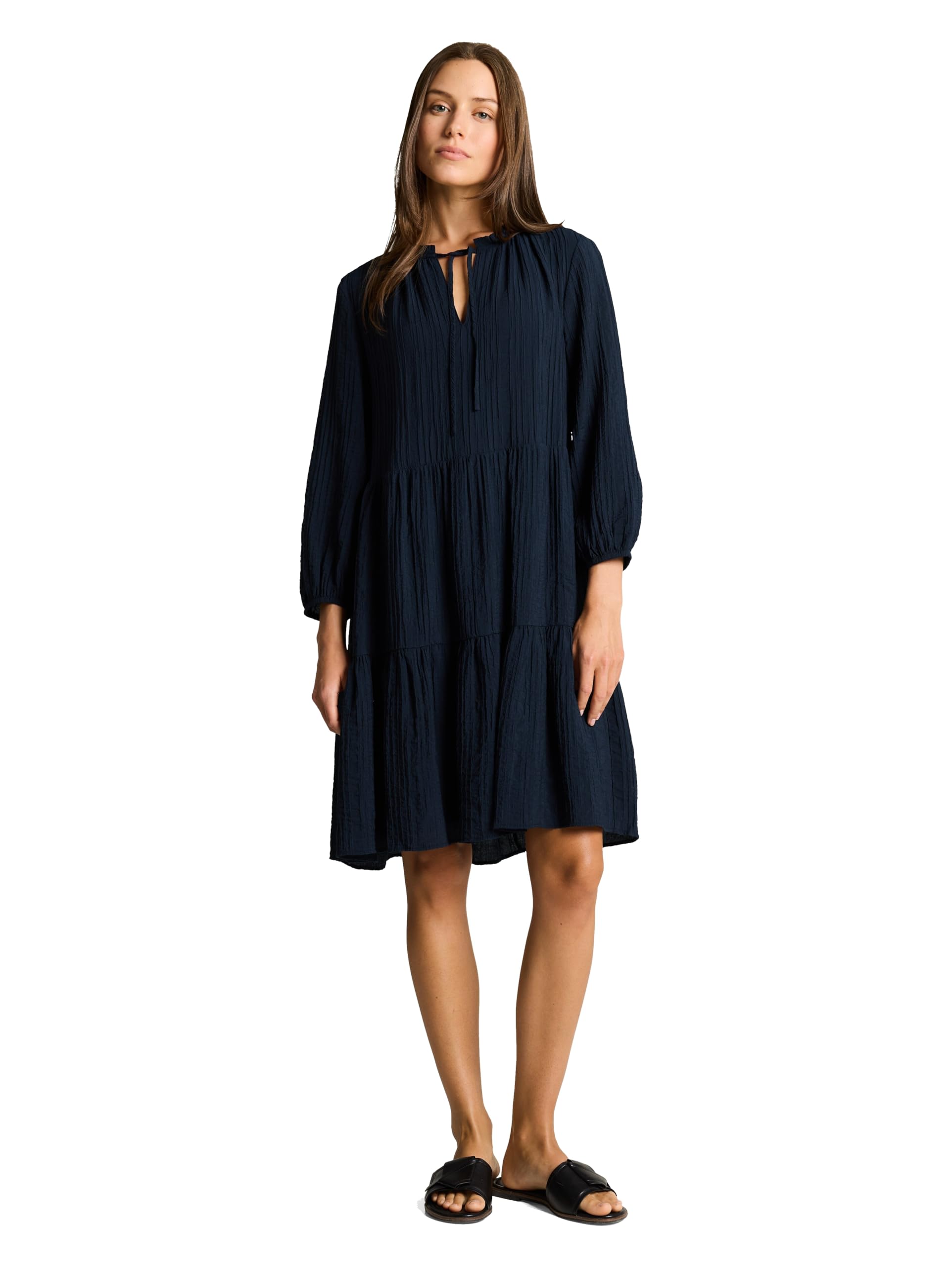 TOM TAILOR Damen Kleid mit 3/4 Arm