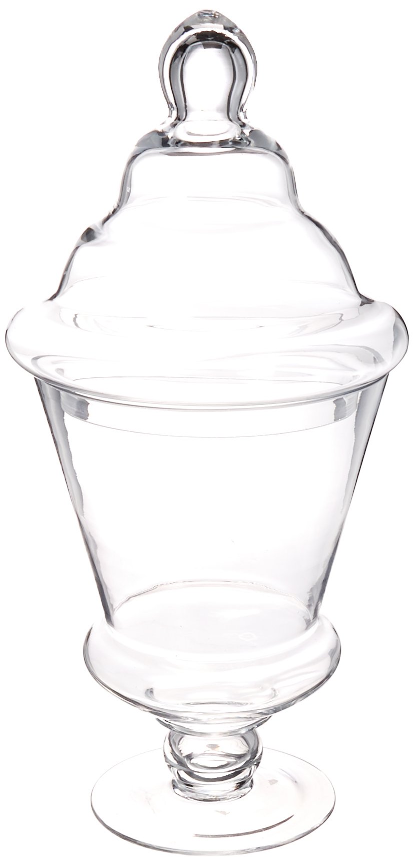 Darice XD1275 Jar with Lid-Clear Glass-Large-16-1/2 inches