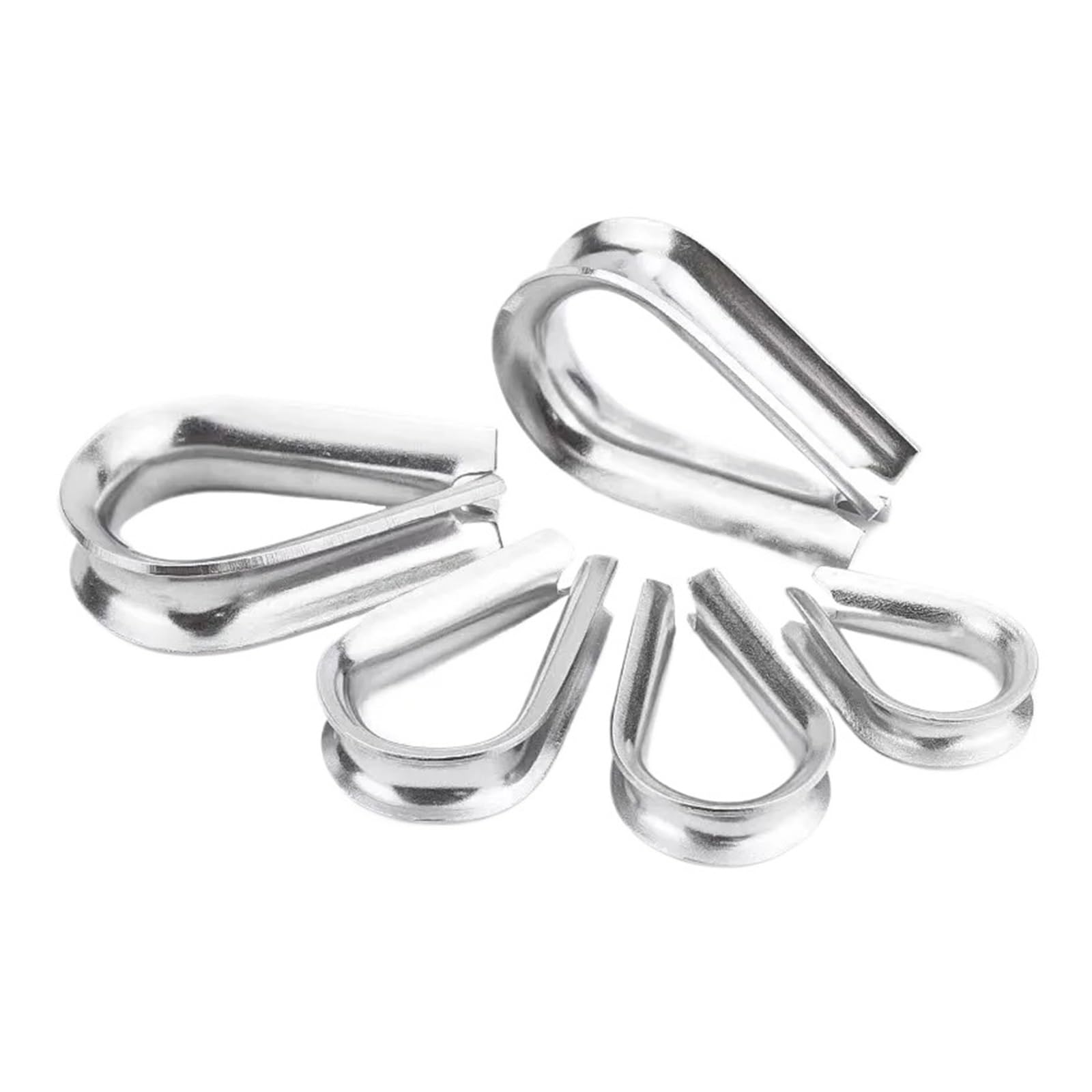 cosses pour câbles en acier，cosses pour câbles en 10 pièces M2-M32 304 en acier inoxydable coeur de poulet verrouillage câble câble manchon de protection cosses gréement accessoires de fixation(M20)