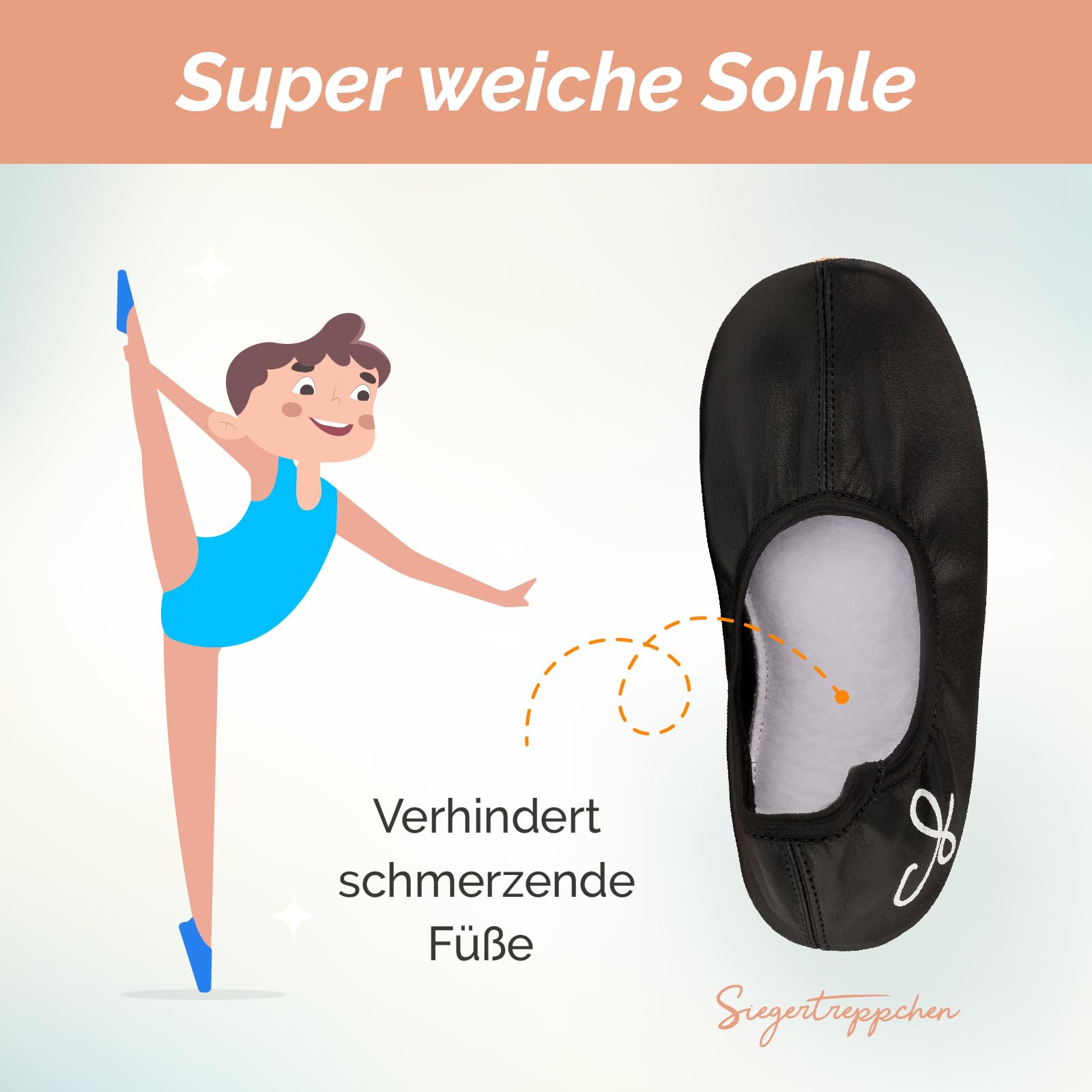 Zapatillas Deportivas de Gimnasia Zapatos de Baile Emmi Talla 26 de Tela Negra para niñas y niños. Suela Transpirable y Antideslizante.