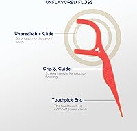Vista 2 de 150 púas de hilo dental de viaje a granel – Púas de hilo dental desechables de fácil agarre – Selección de hilo dental – Suaves y fuertes hilos