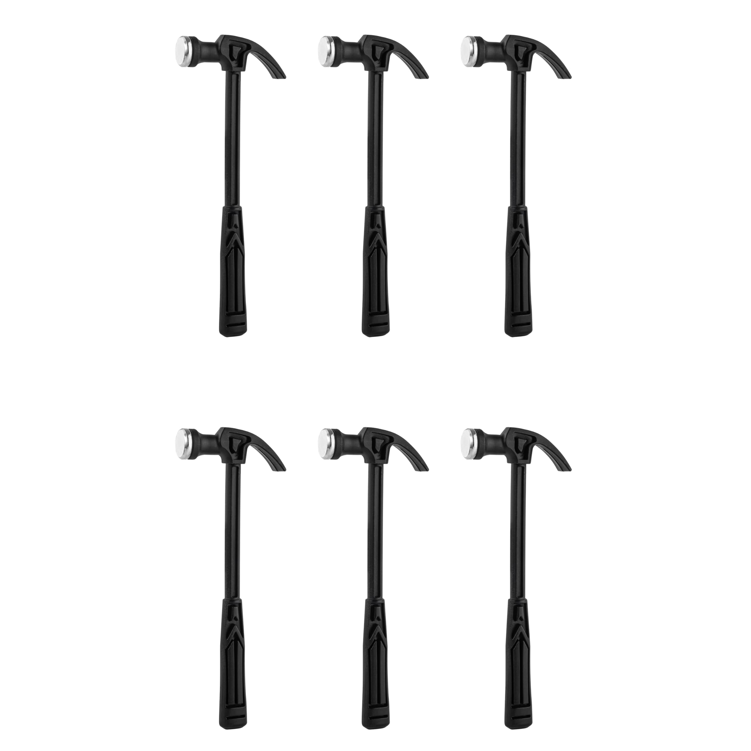 Mini Hammers 6 Pcs - Claw Hammer with Plastic Handle - Woodworking Claw Hammers for Household Use - Small Hammer Tool Lightweight to Carry