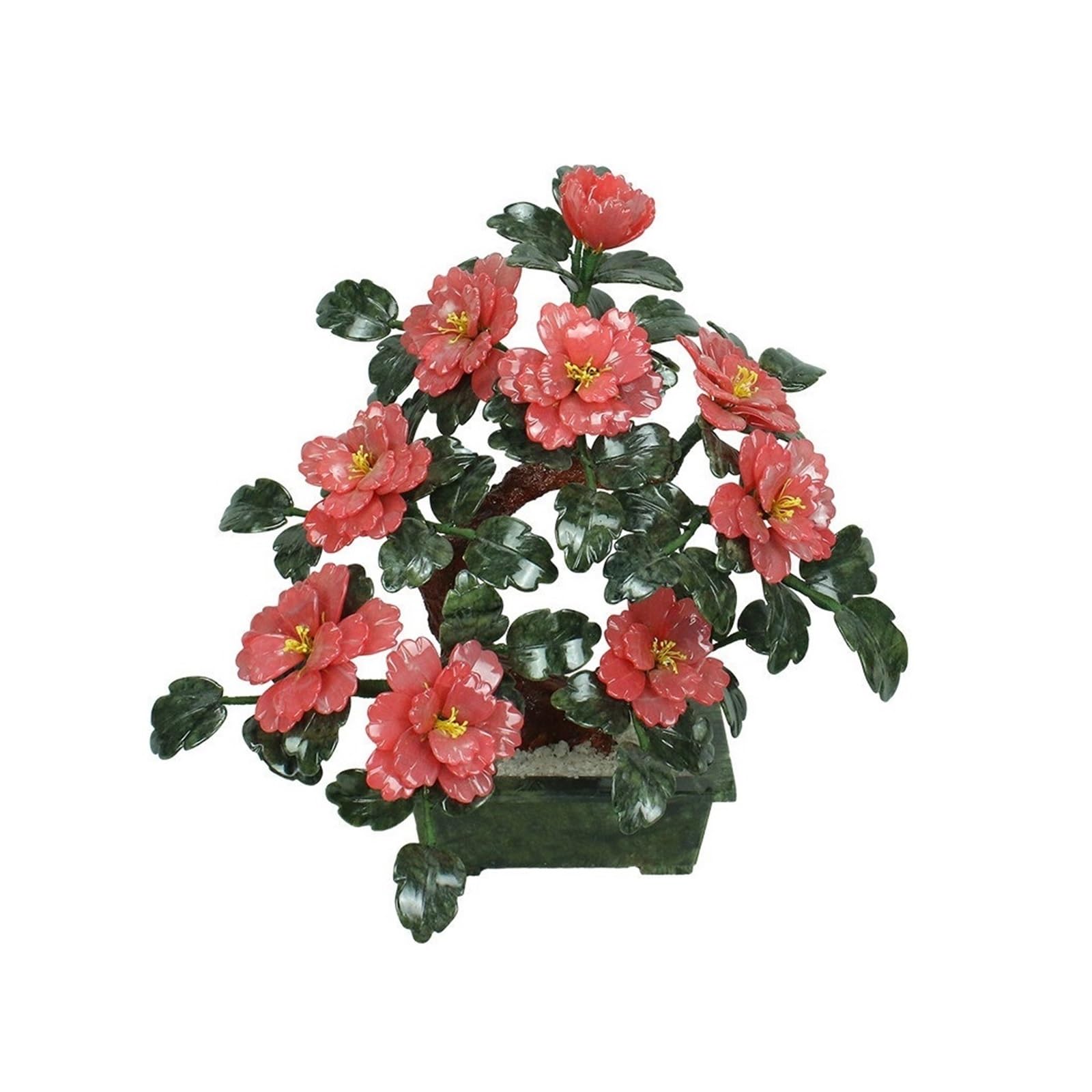 DFGHNBVC Artificial Plants Artificial Bonsai Tree - Chinese-Style Jade Peony Flower Potted Plants Simulation Tree,