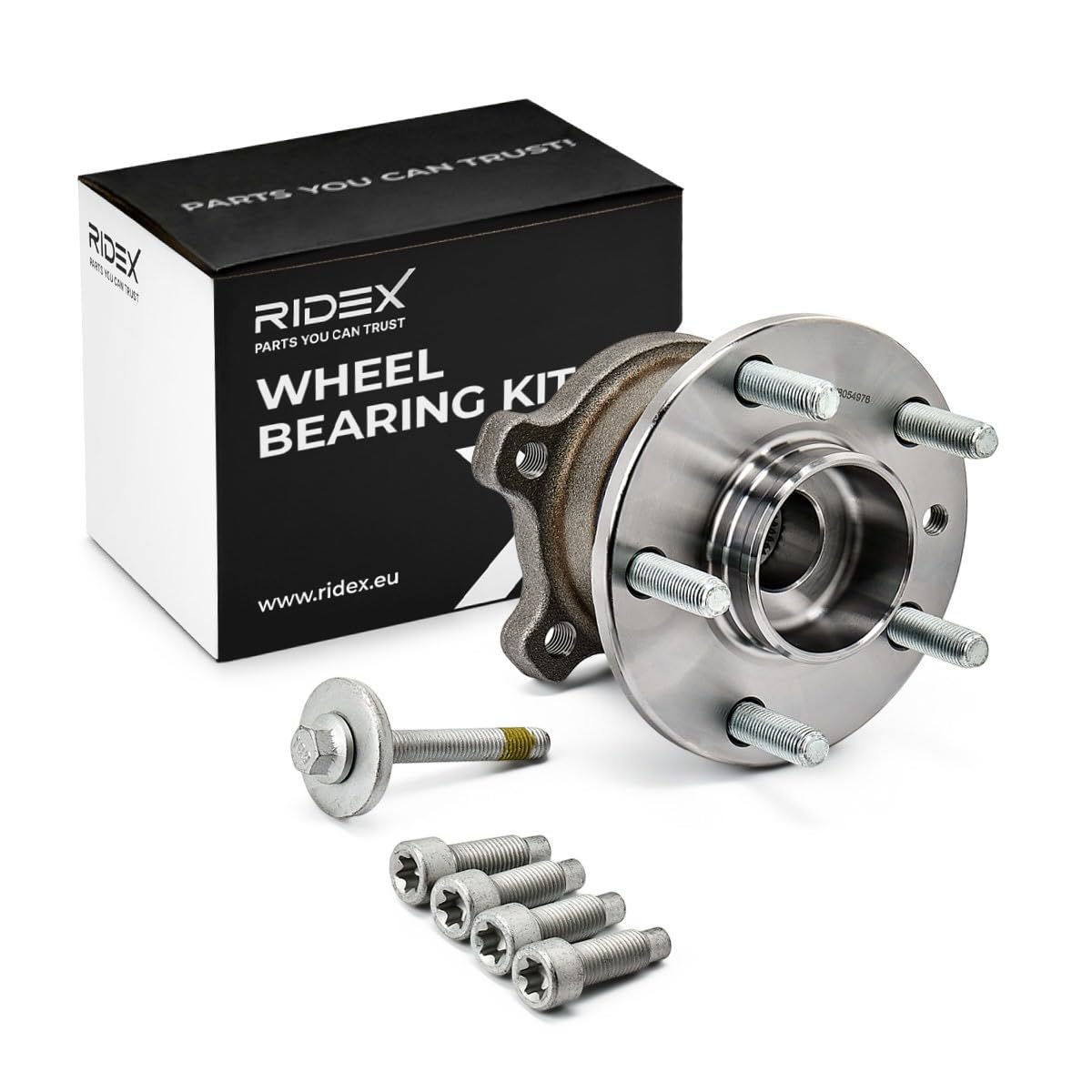 RIDEX 654W0523 Juego de cojinete de rueda Trasero Rodamiento integrado en buje de rueda Compatible con FORD KUGA I